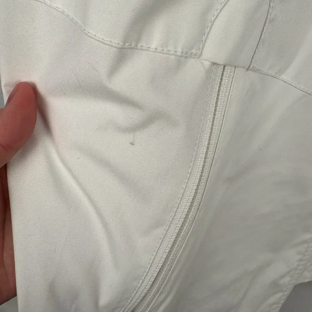 VTG‎ Tommy Hilfiger White Lightweight Performance Mesh Lined Jacket Men's Large
